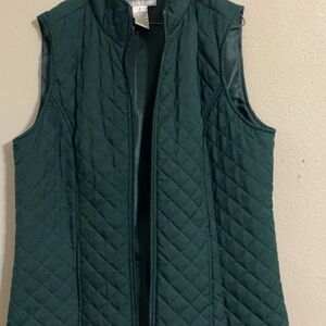 Quilted Green Vest for Women